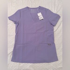 Figs Lavender Dew Casma 3 pocket Scrub top XS NWT